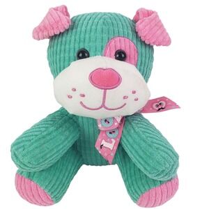Hug&Luv Dog‎ Puppy Plush Toy Animal Green Pink 9 In